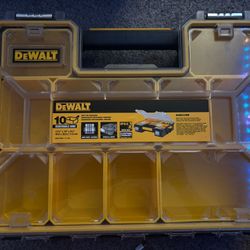 DeWalt 10-Bin Deep Pro Organizer – Rugged Storage, Built to Last