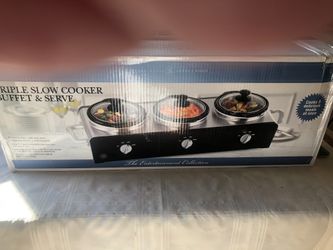 Bella Cucina Triple Slow Cooker Buffet &. Serve