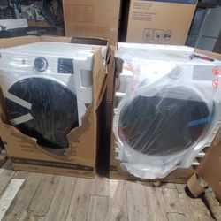 GE washer and dryer new open box warranty ready to deliver 220 volt 1 year manucfature warranty brand new inbox