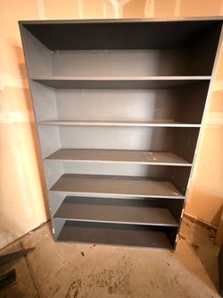 Gray Metal Shelving Unit 5 Shelves