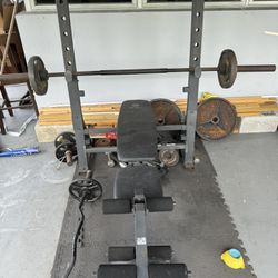 Workout bench With Weights