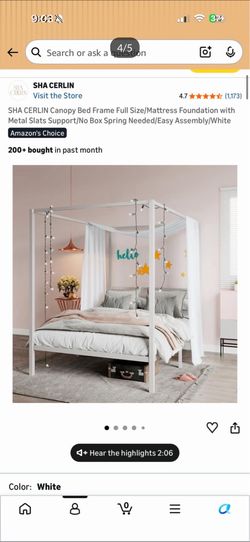 Full size canopy bed