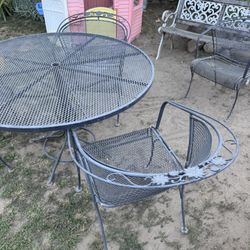 Metal Table And Chairs $150