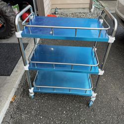 Medical  Supply Stainless Steel Shelf On Wheels  / Metal Rack