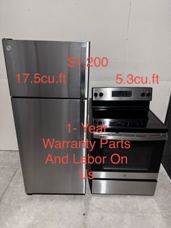 Refrigerator and electric stove Ge