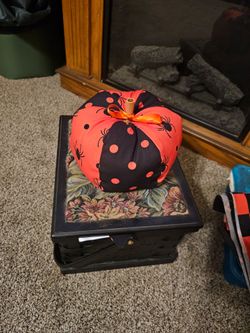 Handmade Halloween fabric pumpkin