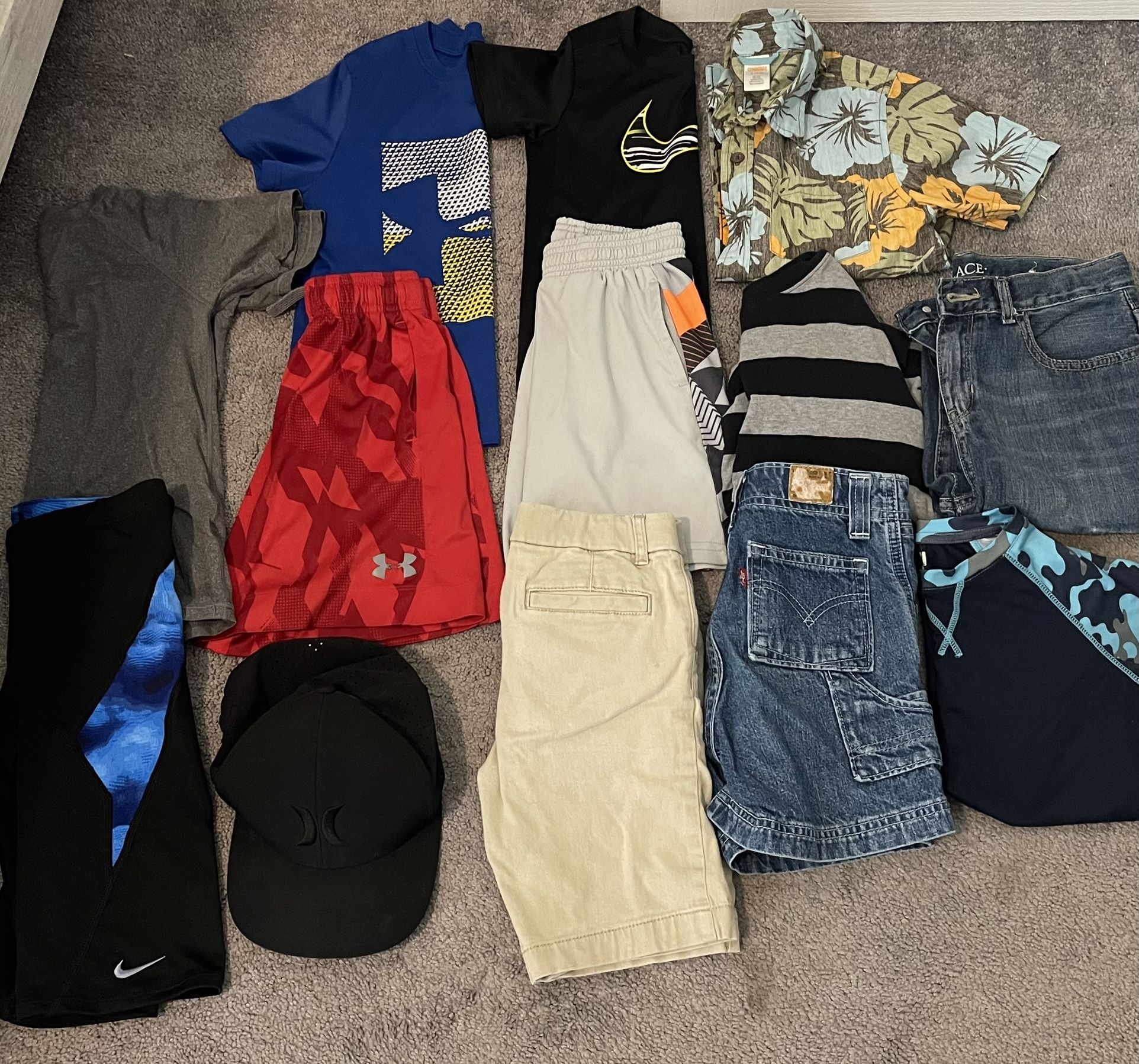 Nike, Under Armor, Levi, Gymboree,Children’s place