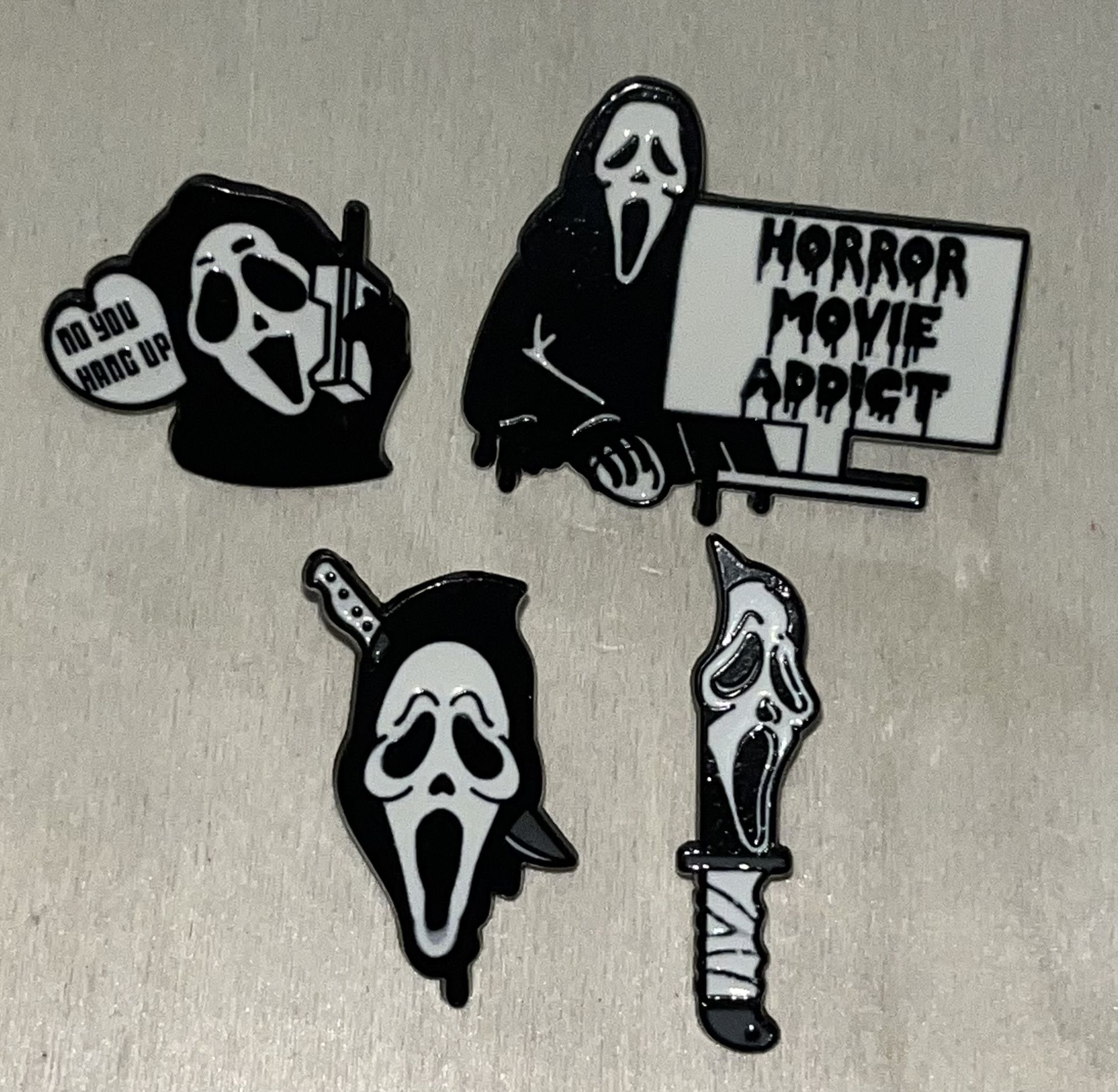 Ghost Face Enamel Pins