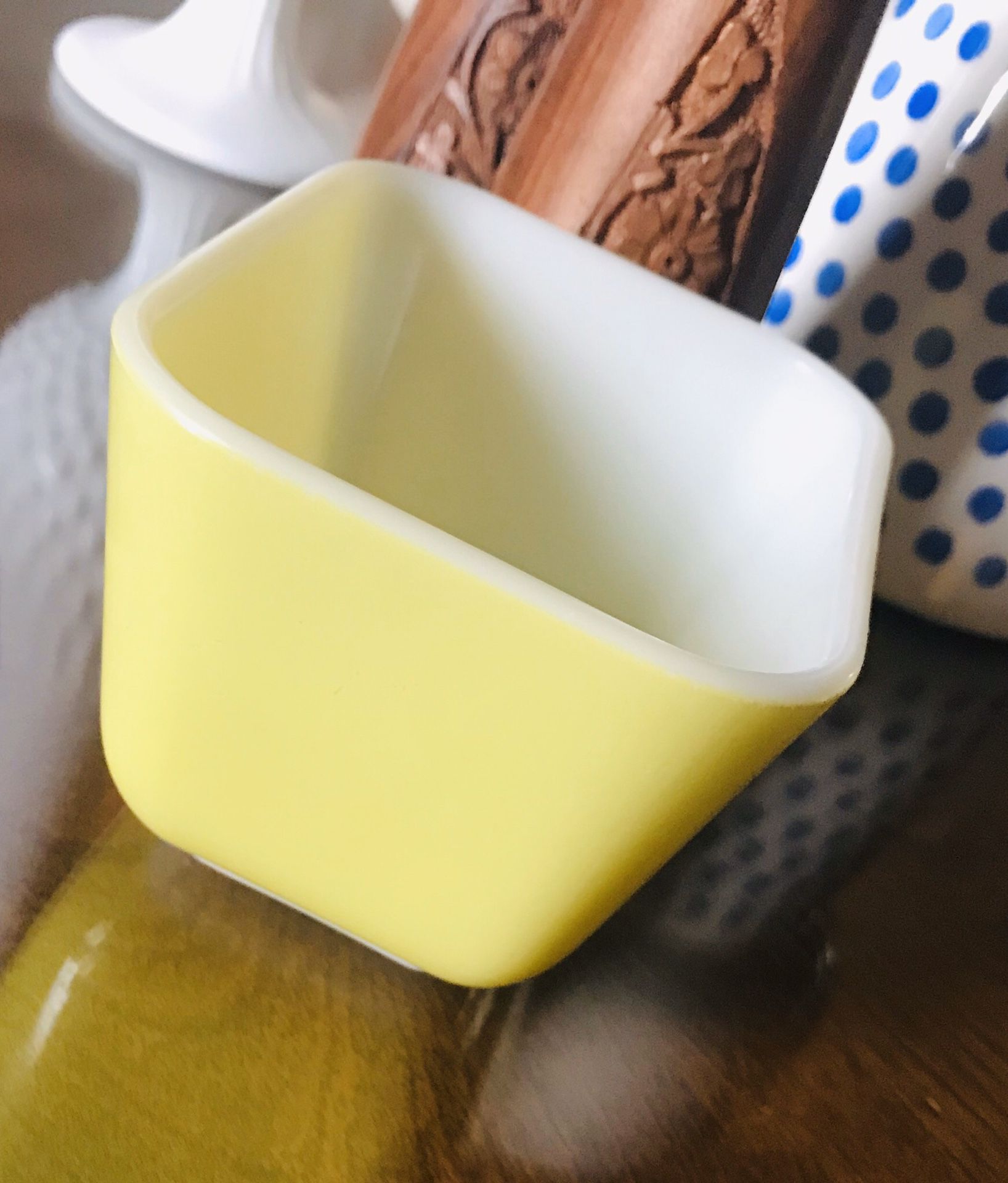 Vintage Pyrex • Pastel Yellow • Small Refrigerator Dish
