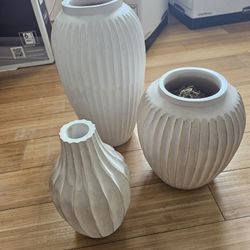 Wood vases
