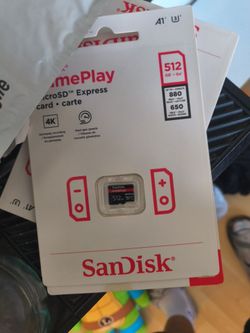 SanDisk GamePlay 512GB microSD Express U3 High Speed for Nintendo Switch
