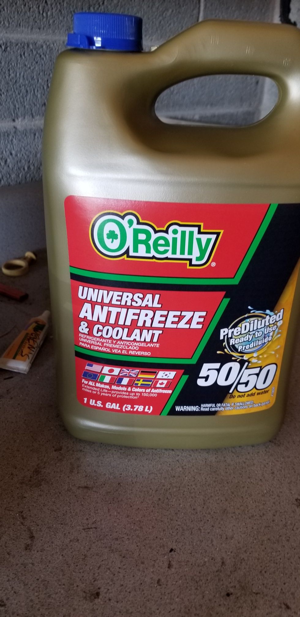 Universal Antifreeze & coolant 50/50 O'Reilly's brand