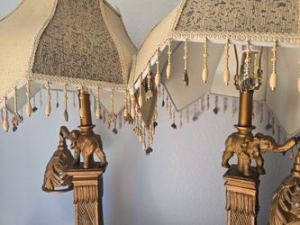 Unique elephant lamp set