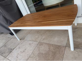 Teak and Steel outdoor coffee table