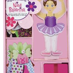 Melissa and Doug Ballerina dress up wooden doll