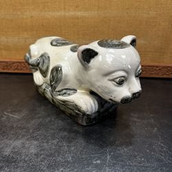 Chinese Cizhou Ware Style Porcelain Cat Pillow Headrest Antique Opium Pillow