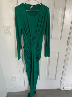 Long sleeve green dress