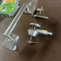 Front door handle and deadbolt