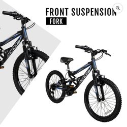 Hyper Bicycles 20" Boys Shocker Mountain Bike, Kids, Black, Recommended Age Group 8 to 13 Years Old  $130