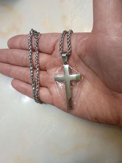 Silver Cross Pendant Necklace