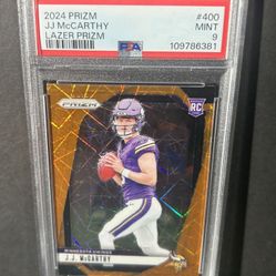 2024 Prizm JJ McCarthy #400 RC Lazer Prizm PSA 9
