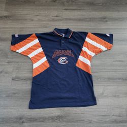 Vintage Starter Pro Line Chicago Bears Button Up Shirt Mens Size Large