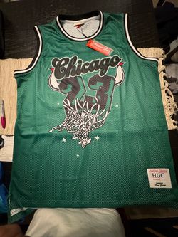 3xL Headgear Classics Chicago #23 Pine Green Basketball Jersey