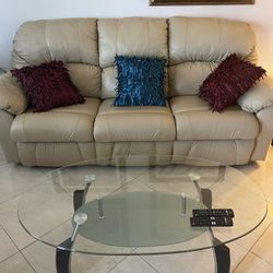 Leather Sofa Bed 