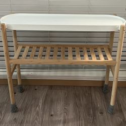 IKEA SATSUMAS Plant Stand, Bamboo/white