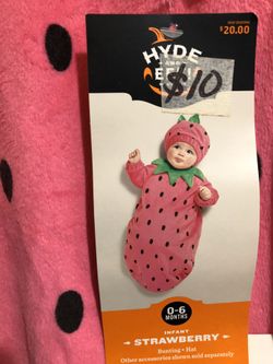 NEW Strawberry Halloween Costume size infant 0-6m