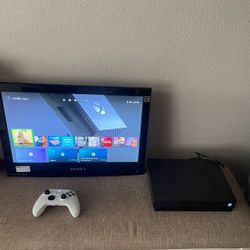 Xbox One X 1TB With HDMI Cable Power Cable And One Wireless Controller 