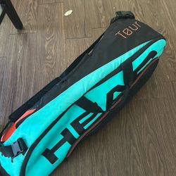 HEAD Tour Team 3R Pro Tennis Bag (Black/Teal) With Tennis Racquets