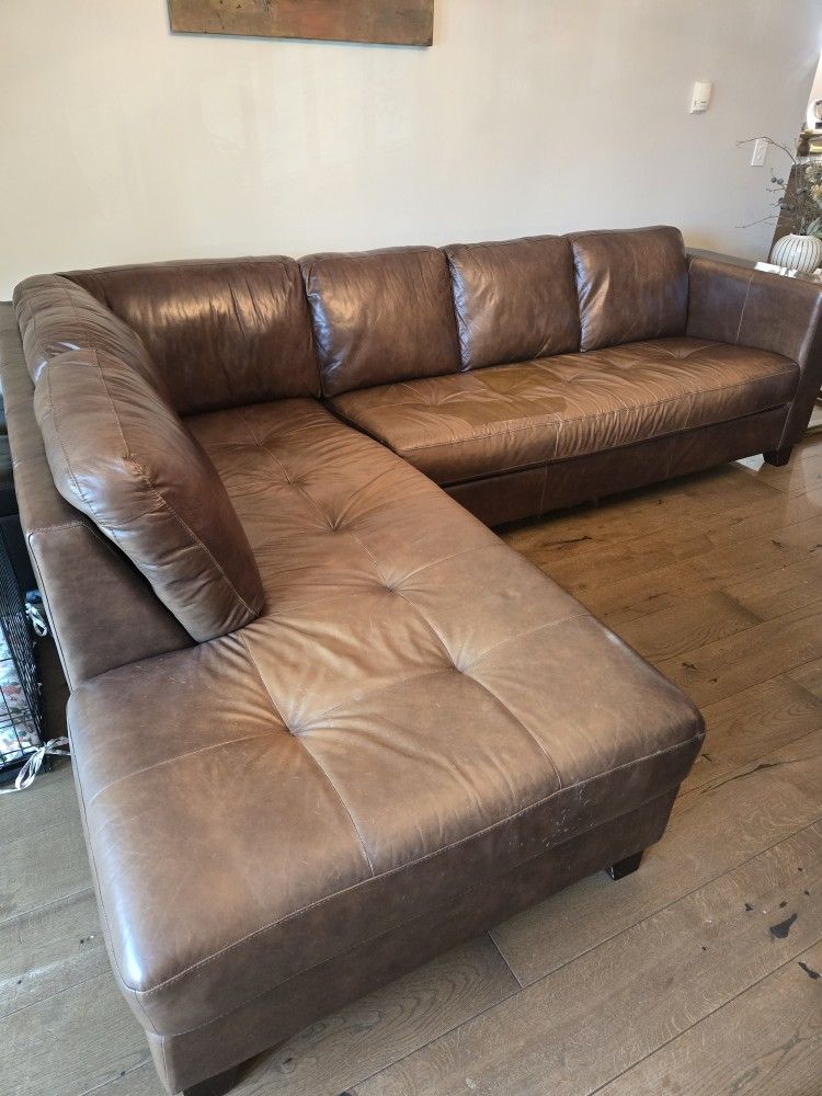 Leather Sectional 