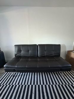 Leather futon and sleeper sofa