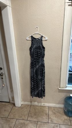 Navy Blue Woman’s Day Dress With Open Slit And Shorts Under