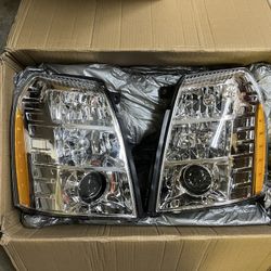 LA Zona Auto Parts 2007 to 2014 Cadillac Escalade ESV EXT Projector Headlights Luces Micas Calaveras Faros Focos Luz 