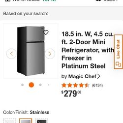 Magic Chef Mini Refrigerator, with Freezer