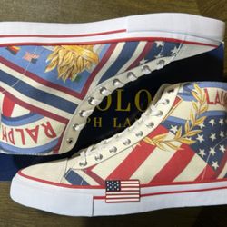 🔥 POLO RALPH LAUREN “CHARIOTS OF FIRE SOLOMON II” High-Top Sneakers Men's 12 NEW 🔥