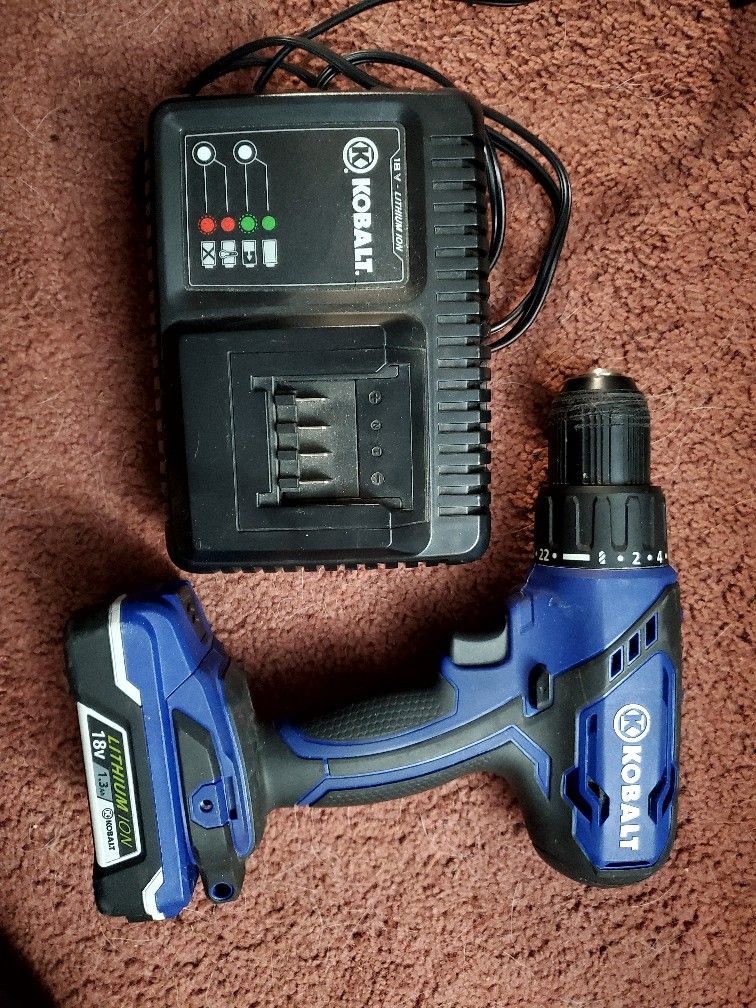 Kobalt Drill, Battery, Charger Like New