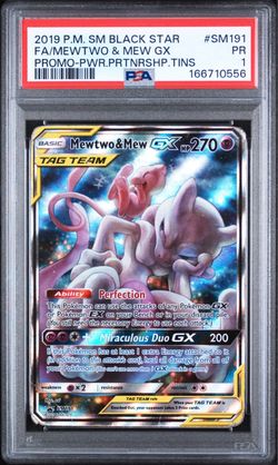 MEWTWO and MEW GX PSA 1