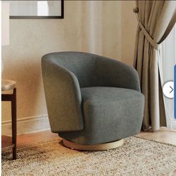 Henredon Murphy Swivel Boucle Chair, Gray