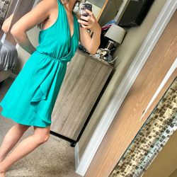 F21 casual green racerback dress