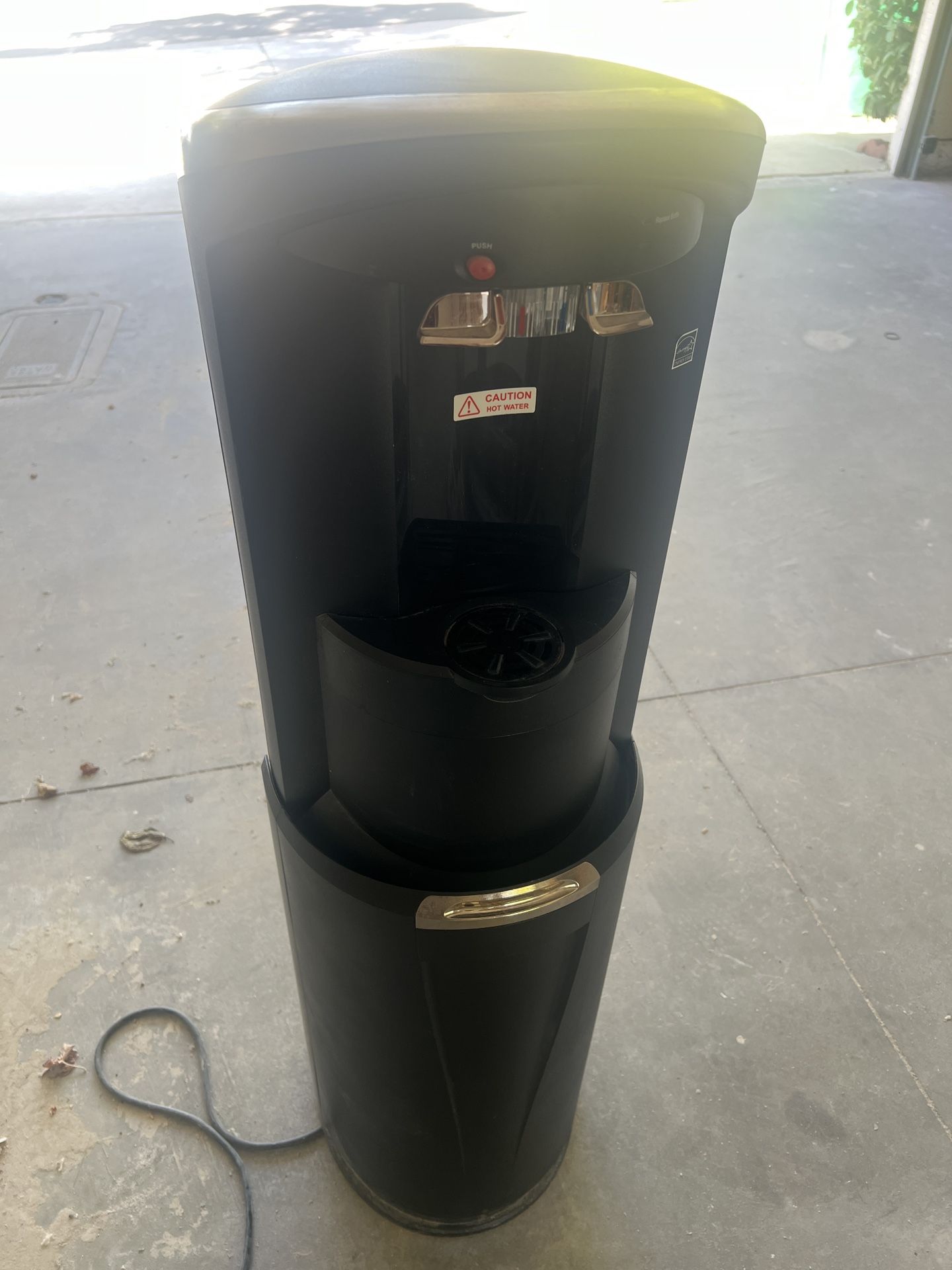 Water Cooler + Water Bottles + Rack