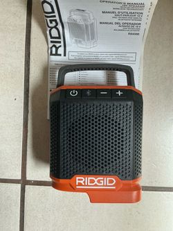 RIDGID. 18V Lithium Ion Bluetooth Speaker (Tool Only).