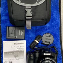 Panasonic Lumix DMC-F270 16.1 Megapixel Digital Camera Handheld Rechargable Cam HD 60x Zoom Photo Photography Video 1:2.8-5.9 Lens