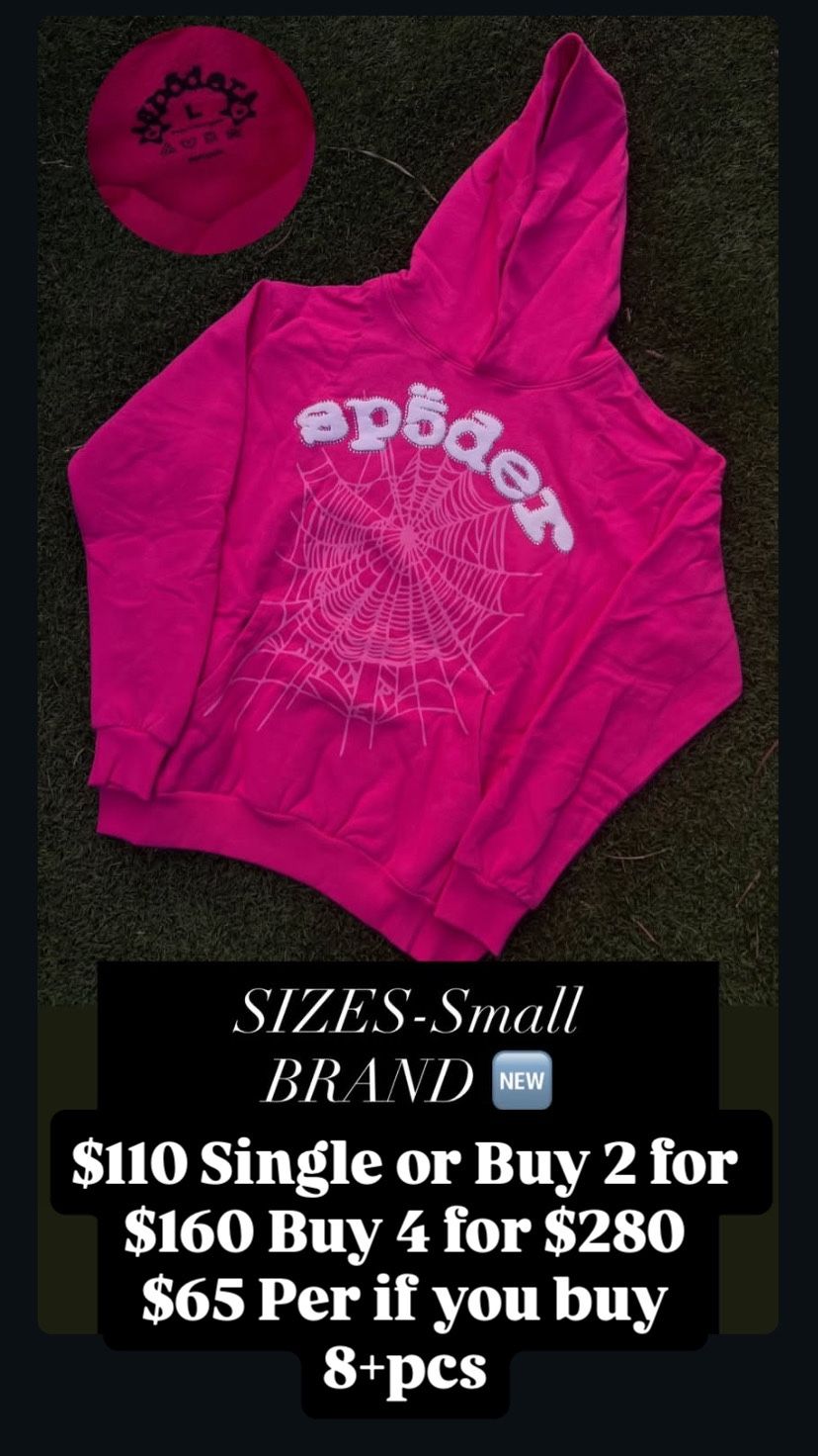 Pink Sp5der Small Hoodie