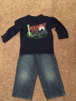 Size 3T Boys Long Sleeve & Jeans Outfit