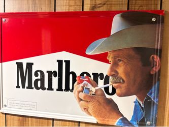 Marlboro man cigarette metal sign vintage