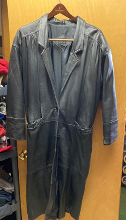 Women’s long leather jacket