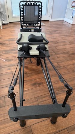 Like-New AeroPilates Reformer Machine with Cardio Rebounder & Stand